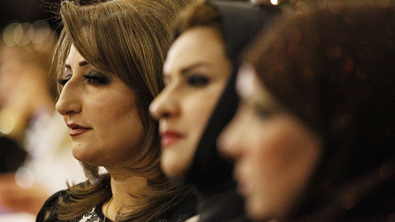 IRAQ-FEMALE/CANDIDATES Iraqi women candidates attend a debate forum in Baghdad, April 19, 2014. As Iraq's general election draws closer, both men and women are vying for seats in the country's parliament. But this year's election, the first one after the withdrawal of U.S troops in 2011, has seen an increase in the number of female candidates. According to an Iraqi election official, women make up around 30 to 35 percent of the candidates in the April 30 election. "The total number of nominees in the 2010 parliamentary election
