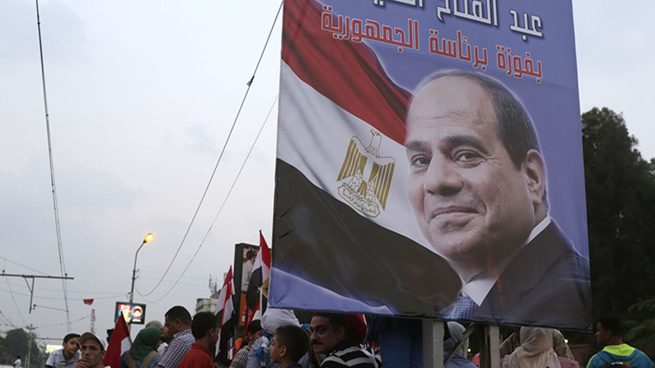Egyptians celebrate after swearing-in ceremony of President elect al-Sissi in Cairo Egyptians celebrate after the swearing-in ceremony of President elect Abdel Fattah al-Sissi, in front of the Presidential Palace in Cairo, June 8, 2014. Sisi promised to rule Egypt in an inclusive manner after he was sworn in as president on Sunday but gave no indication he would reconcile with the Muslim Brotherhood movement he removed from power nearly a year ago. REUTERS/Asmaa Waguih (EGYPT - Tags: POLITICS ELECTIONS) - RTR3SS6R