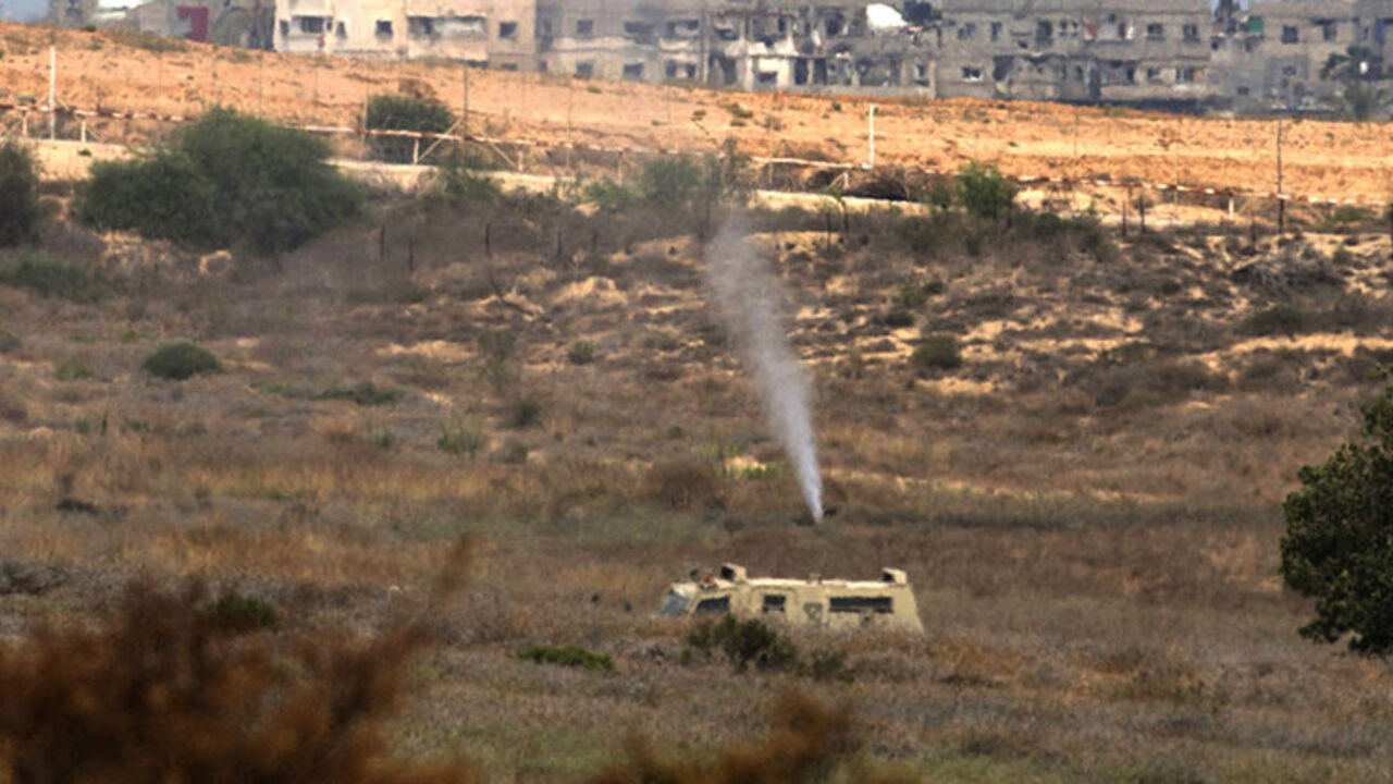 Gas deployed by the Israeli army gushes out of a hole in a tunnel during an operation just outside the Gaza Strip Gas deployed by the Israeli army gushes out of a hole in a tunnel, which was used by Hamas militants in an attack on July 21, during an operation to search for tunnels dug by the Palestinian militants, just outside the Gaza Strip July 22, 2014. Israel pounded targets across the Gaza Strip on Tuesday, saying no ceasefire was near as top U.S. and U.N. diplomats pursued talks on halting fighting that has claimed more than 600 lives.With the conflict entering its third week, the Palestinian death toll rose to 6