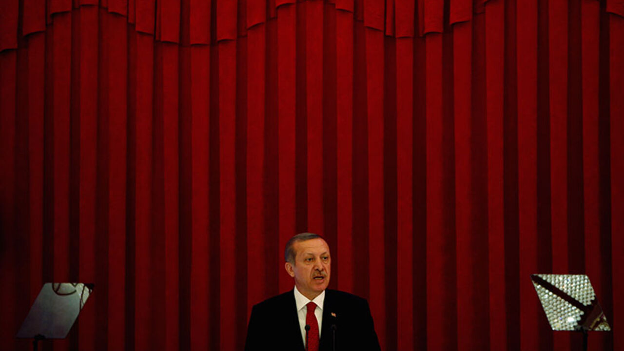 Turkey Prime Minister Tayyip Erdogan speaks during a conference in Ankara Turkey Prime Minister Tayyip Erdogan speaks during a conference in Ankara, June 18, 2013. REUTERS/Dado Ruvic (TURKEY - Tags: POLITICS CIVIL UNREST) - RTX10S1B