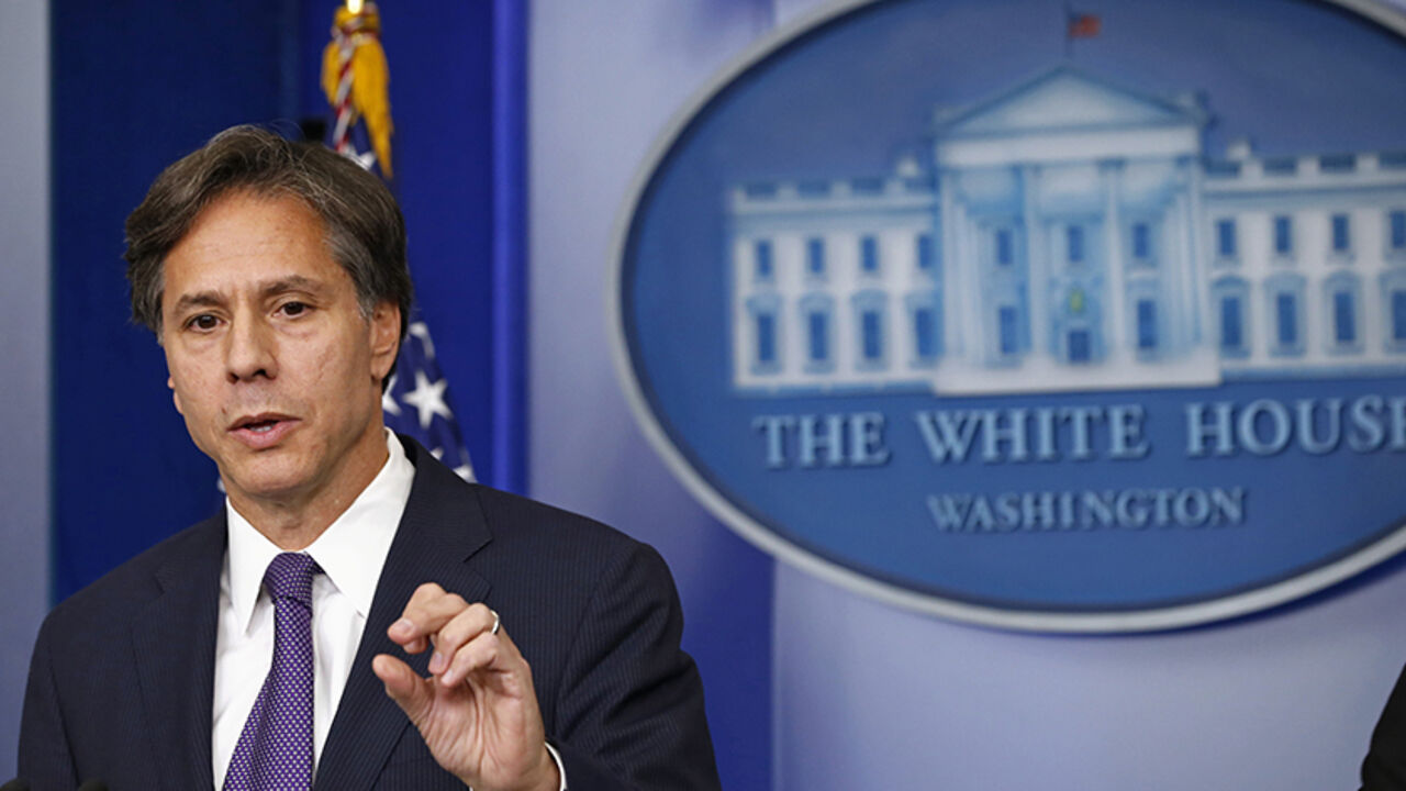 U.S. Deputy National Security Advisor Tony Blinken speaks on Syria at the White House in Washington U.S. Deputy National Security Advisor Tony Blinken speaks on Syria at the White House in Washington, September 9, 2013. U.S. President Barack Obama will take his case for military action in Syria directly to the American people next week, stepping up his campaign to convince a deeply skeptical Congress to back strikes against Syrian President Bashar al-Assad's forces. REUTERS/Kevin Lamarque (UNITED STATES - Tags: POLITICS MILITARY CONFLICT) - RTX13EH6