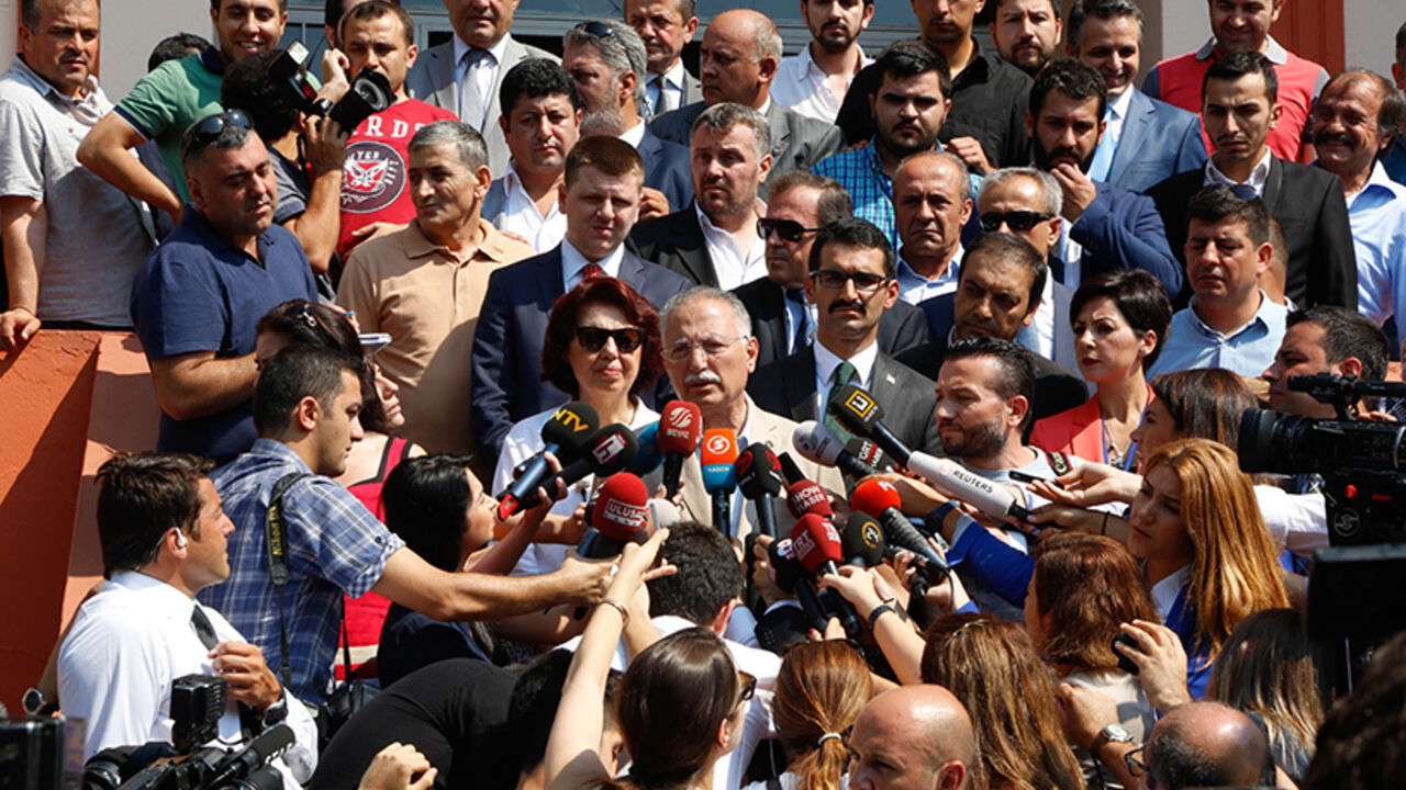 TURKEY-VOTE-ERDOGAN The main opposition candidate in Turkey's presidential election, Ekmeleddin Ihsanoglu speaks after he cast his vote for Turkey's presidential election at a polling station in Istanbul, Turkey, on August 10, 2014. Turks were voting in their first direct presidential election Sunday _ a watershed event in TurkeyÕs 91-year history, where the president was previously elected by Parliament. Prime Minister Recep Tayyip Erdogan, who has dominated the country's politics for the past decade, is the strong front-runn