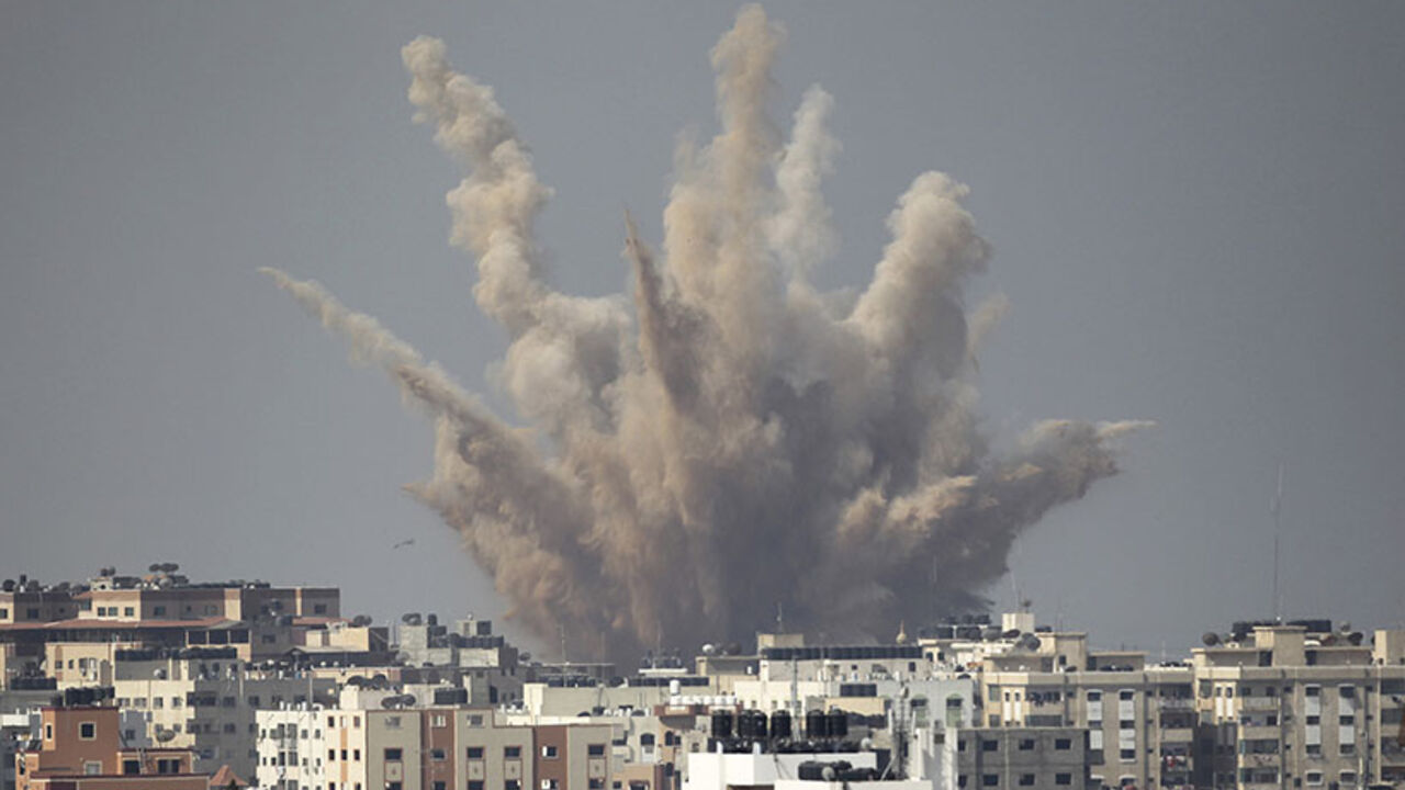 Smoke and sand are seen following what witnesses said was an Israeli air strike in Gaza Smoke and sand are seen following what witnesses said was an Israeli air strike in Gaza August 25, 2014. Israel's Prime Minister Benjamin Netanyahu warned Palestinian civilians on Sunday to leave immediately any site where militants are operating, one day after Israel flattened a 13-storey apartment block in Gaza. Palestinian health officials say 2,115 people, most of them civilians and more than 400 of them children, have been killed in the Gaza Strip since July 8, when Israel launched an offensive with th