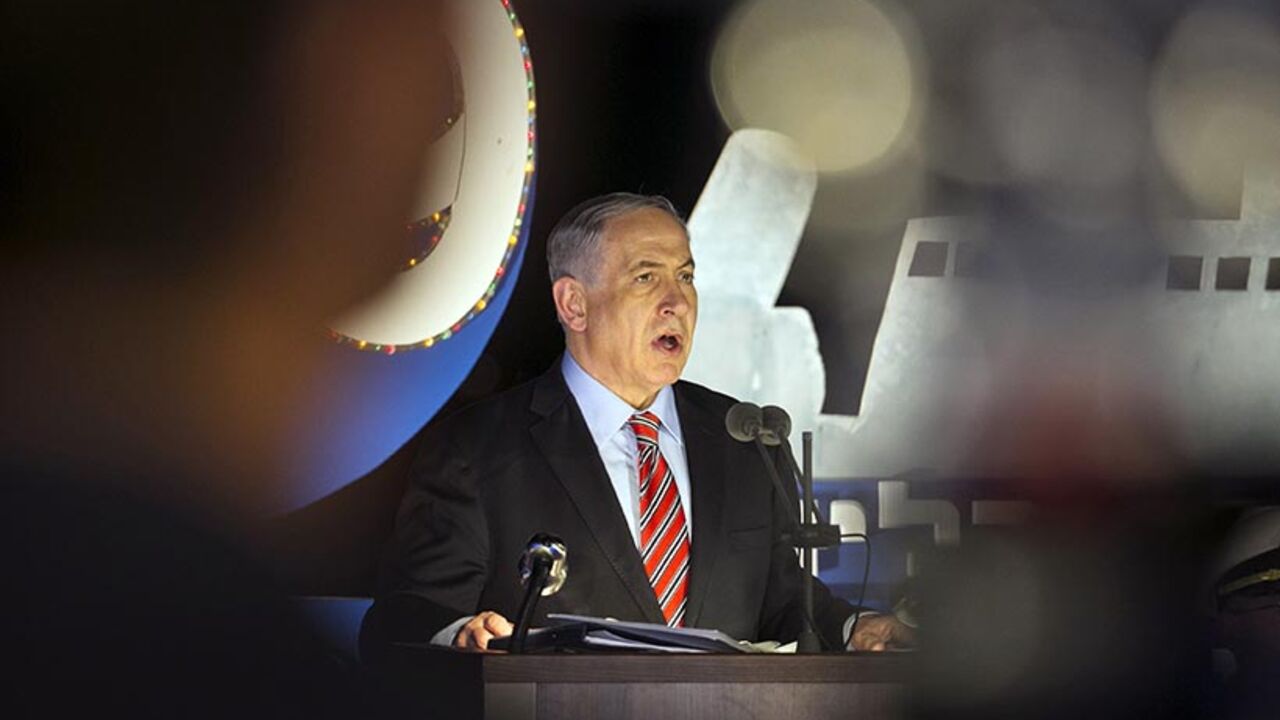 Israel's Prime Minister Benjamin Netanyahu speaks during a graduation ceremony of Israeli naval officers in Haifa Israel's Prime Minister Benjamin Netanyahu speaks during a graduation ceremony of Israeli naval officers in the northern city of Haifa September 2, 2014. A week after the guns fell silent in the Gaza war, Israel and the Palestinians seem to have little appetite or incentive for a return to U.S.-sponsored peace and statehood talks that collapsed five months ago. The parties themselves, Netanyahu's bickering governing coalition and Palestinian President Mahmoud Abbas, are on a collision course over threatened