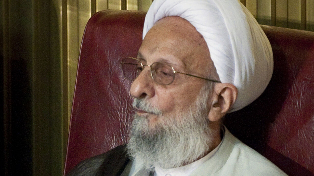 Ayatollah Mesbah Yazdi listens to the opening speech during the Assembly of Experts' biannual meeting in Tehran EDITORS' NOTE: Reuters and other foreign media are subject to Iranian restrictions on leaving the office to report, film or take pictures in Tehran.
Ayatollah Mohammad-Taqi Mesbah Yazdi listens to the opening speech during the Assembly of Experts' biannual meeting in Tehran September 14, 2010. REUTERS/Caren Firouz (IRAN - Tags: POLITICS RELIGION) - RTR2IB57