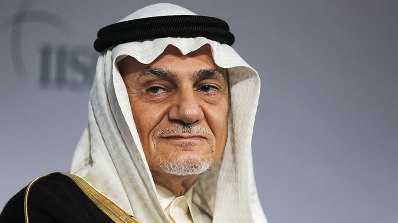 Prince Turki Al Faisal Al Saud attends a close session meeting at the IISS Regional Security Summit - The Manama Dialogue in Manama Former Head of Saudi intelligence and current Saudi King Faisal Center for Research and Islamic Studies Chairman Prince Turki Al Faisal Al Saud attends a close session meeting at the IISS Regional Security Summit - The Manama Dialogue in Manama, December 8, 2013. REUTERS/Hamad I Mohammed (BAHRAIN - Tags: POLITICS MILITARY HEADSHOT ROYALS) - RTX169HJ