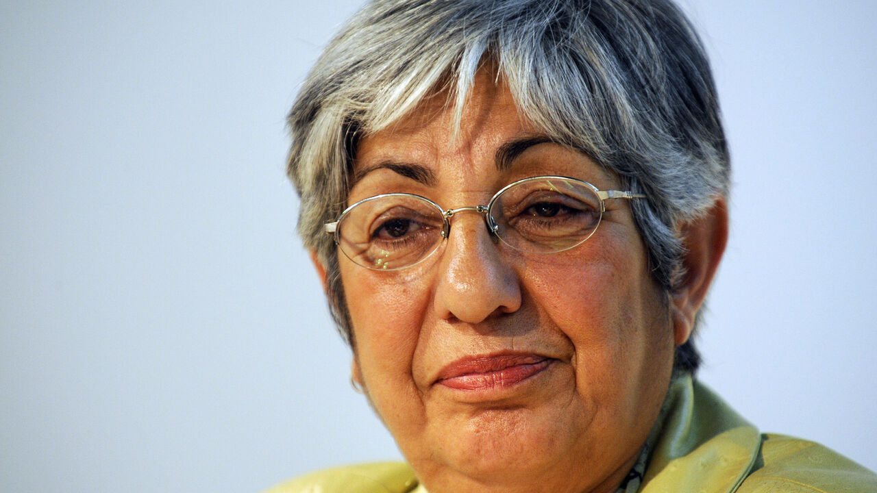 Turkish Armenian lawyer and author Fethiye Cetin takes part in a discussion at the Frankfurt Book Fair on October 15, 2008. Turkey is  guest of honour at the 60th edition of the book fair, which takes place from October 15 to 19, 2008. Fethiye Cetin is the lawyer of the family of slain Turkish-Armenian journalist Hrant Dink.  AFP PHOTO / JOHN MACDOUGALL (Photo credit should read JOHN MACDOUGALL/AFP/Getty Images)