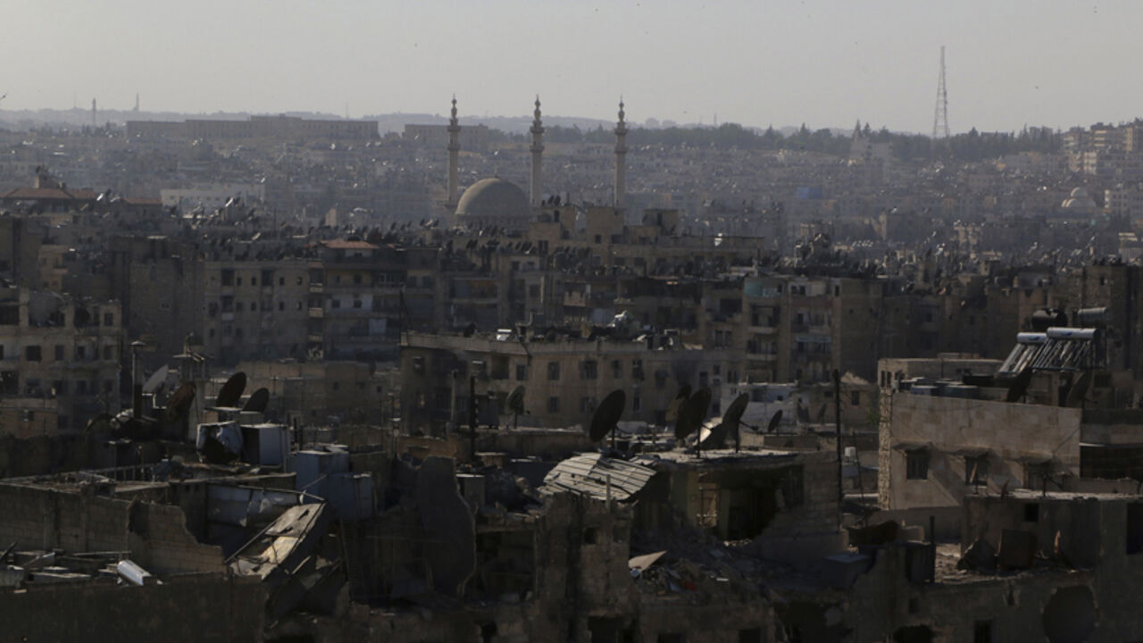 A general view shows what activists said is the area of Aleppo controlled by the Syrian Regime A general view shows what activists said is the area of Aleppo controlled by the Syrian Regime April 26, 2014. REUTERS/Mahmoud Hebbo (SYRIA - Tags: POLITICS CIVIL UNREST CONFLICT) - RTR3MQN6