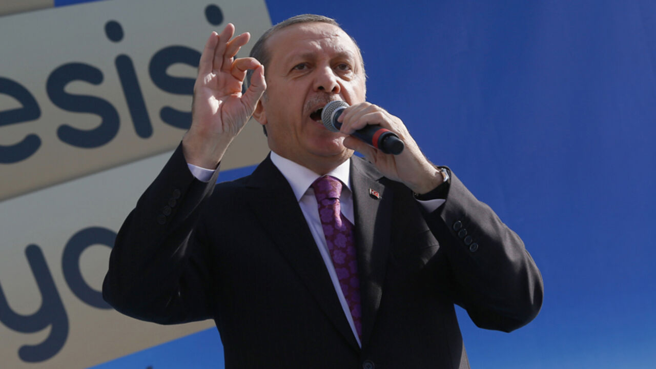 Turkey's President Tayyip Erdogan makes a speech during the opening ceremony of an imam-hatip school in Ankara Turkey's President Tayyip Erdogan makes a speech during the opening ceremony of an imam-hatip school in Ankara November 18, 2014. REUTERS/Umit Bektas (TURKEY - Tags: EDUCATION POLITICS RELIGION) - RTR4ELDA