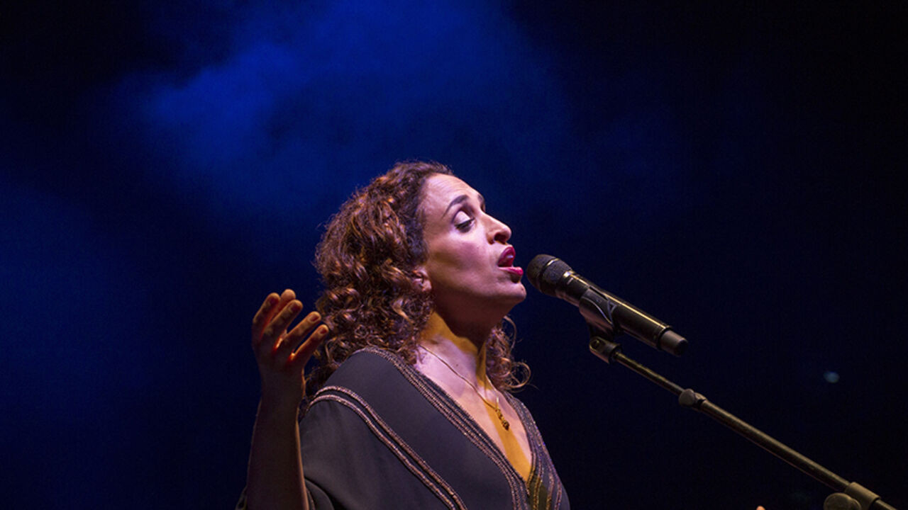 Mvd6579439 Israeli singer Achinoam Nini, known as Noa perform in the framework of the International Book Fair in Guadalajara, Mexico on December 01, 2013. AFP PHOTO/Hector Guerrero (Photo credit should read HECTOR GUERRERO/AFP/Getty Images)