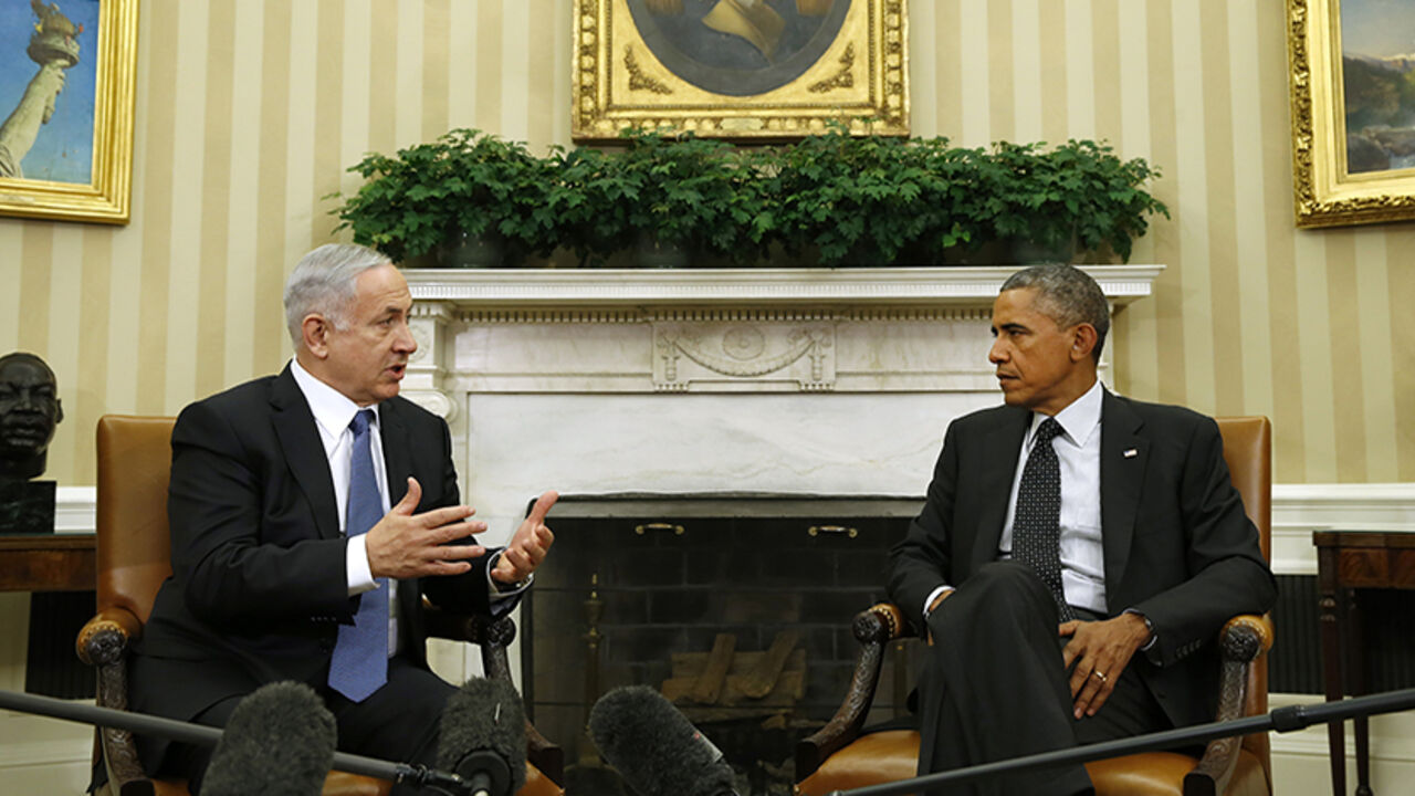 U.S. President Barack Obama meets with Israel's PM Benjamin Netanyahu at the White House in Washington U.S. President Barack Obama (R) meets with Israel's Prime Minister Benjamin Netanyahu at the White House in Washington October 1, 2014. REUTERS/Kevin Lamarque (UNITED STATES - Tags: POLITICS) - RTR48IZ7