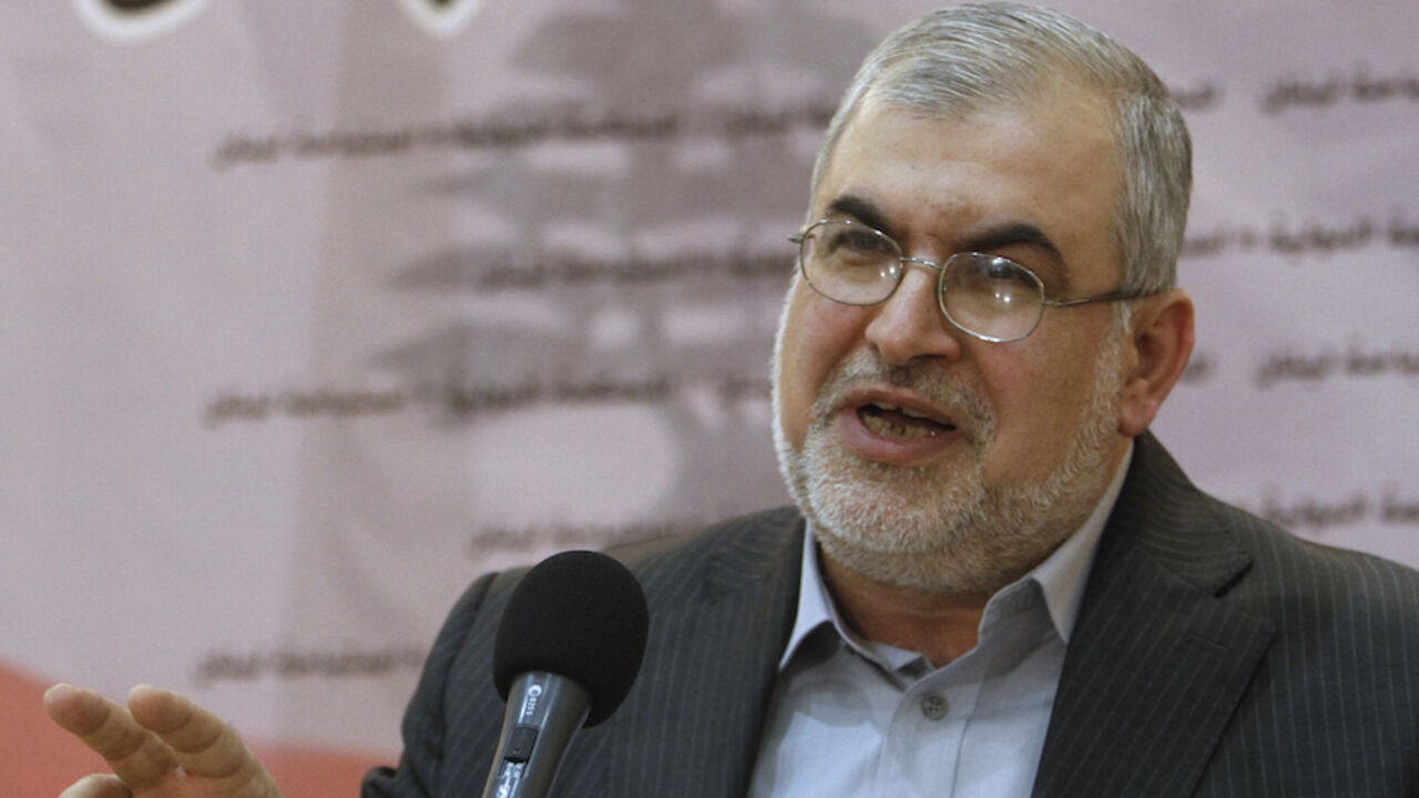 The head of Lebanon's Hezbollah parliamentary bloc Mohamed Raad speaks during a news conference in Beirut March 4, 2011. Raad spoke out against the Special Tribunal for Lebanon (STL), which was established in 2007 to prosecute, under Lebanese law, criminal acts relating to the 2005 assassination of former Lebanese Prime Minister Rafik al-Hariri in Lebanon. REUTERS/Jamal Saidi    (LEBANON) - RTR2JFBJ