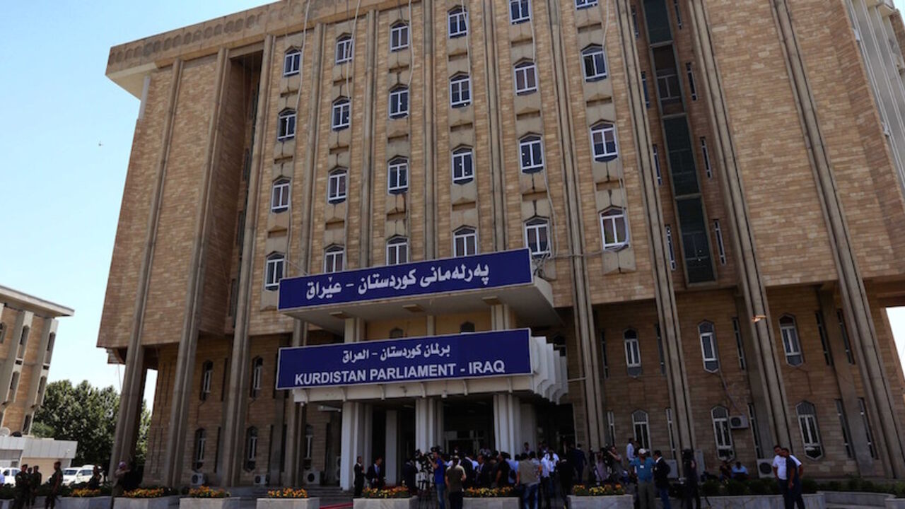 Nic6345570 A picture taken on July 3, 2014 shows the building of Iraq's autonomous Kurdistan region's parliament in Arbil, Kurdistan's capital in northern Iraq. The president of Kurdistan, Massud Barzani asked its parliament to start organising a referendum on independence. AFP PHOTO / SAFIN HAMED (Photo credit should read SAFIN HAMED/AFP/Getty Images)