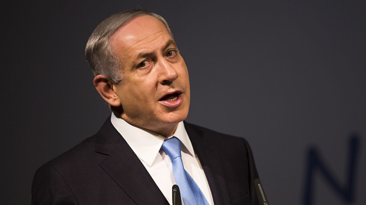 ISRAEL-PALESTINIANS/ Israel's Prime Minister Benjamin Netanyahu delivers a speech to international Jewish leaders meeting in Jerusalem October 20, 2015. REUTERS/Amir Cohen - RTS57RF