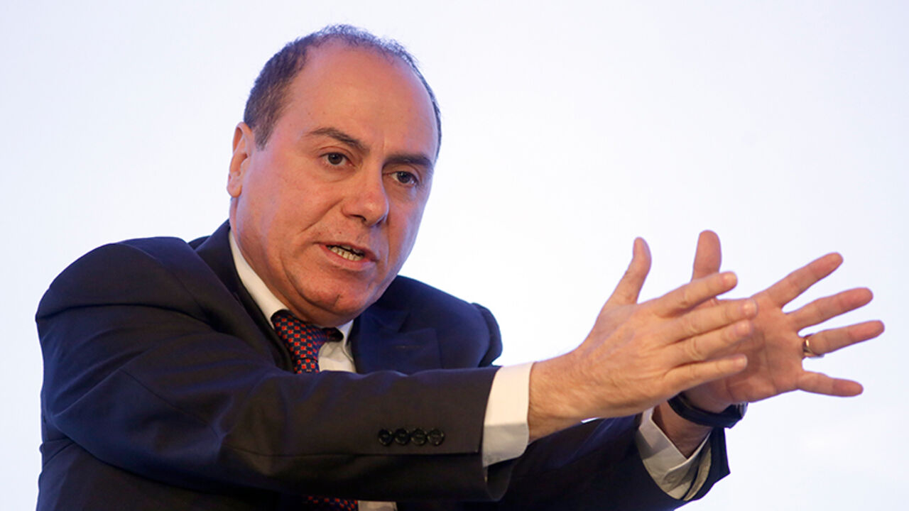 ITALY-SECURITY/ Israel's vice PM, Interior Minister, and chief negotiator Silvan Shalom gestures during the Rome 2015 MED - Mediterranean Dialogues forum in Rome, Italy, December 11, 2015. REUTERS/Remo Casilli - RTX1Y8SY