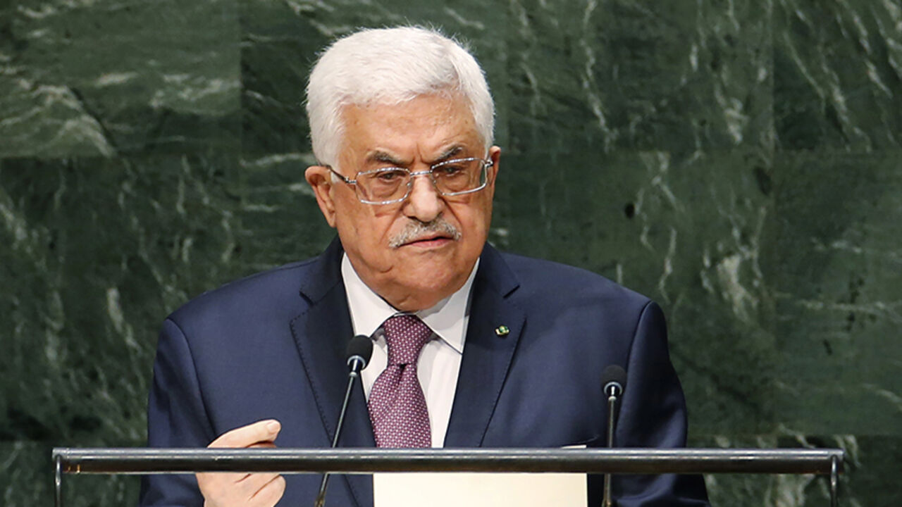 UN-ASSEMBLY/ Palestinian President Mahmoud Abbas addresses the 69th United Nations General Assembly at United Nations Headquarters in New York, September 26, 2014. REUTERS/Mike Segar (UNITED STATES - Tags: POLITICS) - RTR47UL9