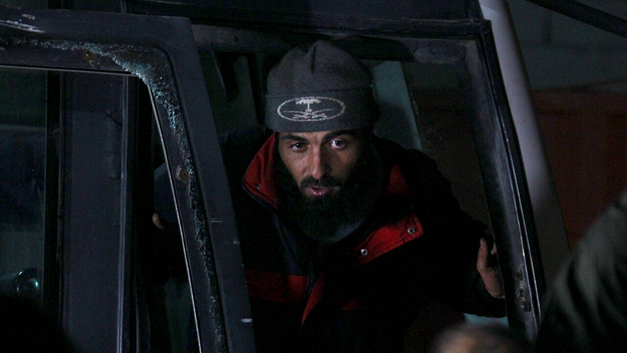 MIDEAST-CRISIS/SYRIA-EVACUEES A Sunni Muslim rebel fighter who was trapped with other fighters in Zabadani, arrives at Bab al-Hawa near the Syrian-Turkish border December 29, 2015. A U.N. operation to evacuate around 450 Syrian fighters and their families from two besieged Syrian areas was completed on Monday with the arrival of planes carrying them to Beirut and Hatay airport in Turkey, U.N. and airport sources said. REUTERS/Ammar Abdullah - RTX20DJB