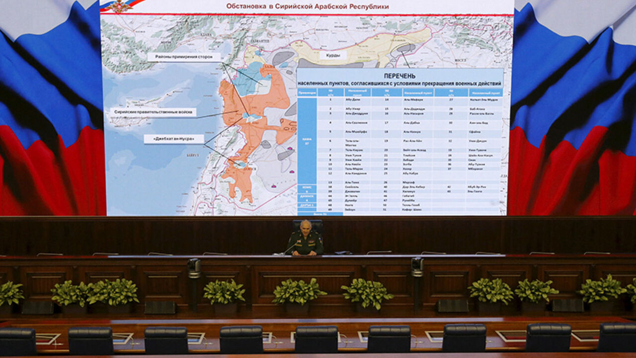 MIDEAST-CRISIS/SYRIA-RUSSIA Chief of the Main Operational Directorate of the General Staff of the Russian Armed Forces Lieutenant General Sergei Rudskoy attends a briefing in Moscow, Russia, March 18, 2016. REUTERS/Sergei Karpukhin - RTSB317