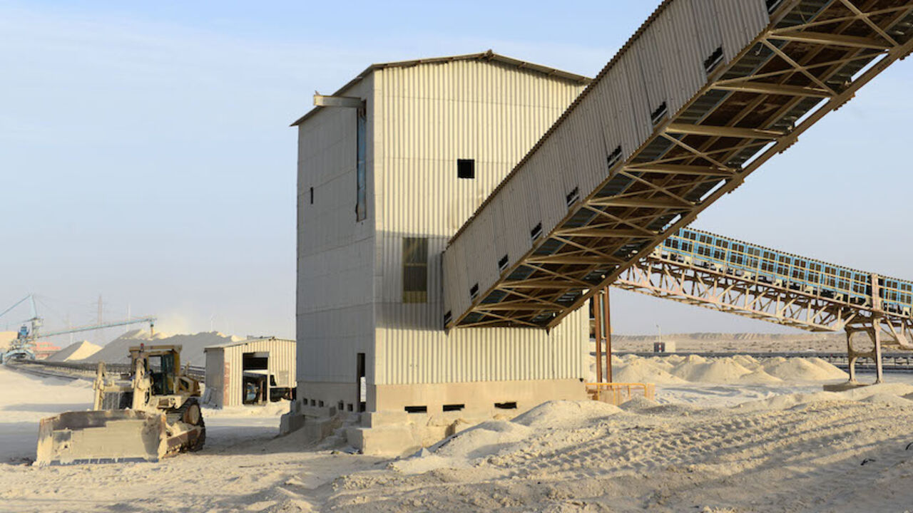 MOROCCO-INDUSTRY-SAHARA-OCP-PHOSPHATE A picture taken on May 13, 2013 shows facilities of the factory of the National Moroccan phosphates company (OCP/public) in Marca, near Laayoune, the capial of Moroccan-controlled Western Sahara. As a global leader in the market for phosphate and its derivatives, OCP has been a key player in the international market since its founding in 1920, the worlds largest exporter of phosphate rock and phosphoric acid and one of the worlds largest fertilizer producers. AFP PHOTOS/FADEL SENNA (Photo credit s