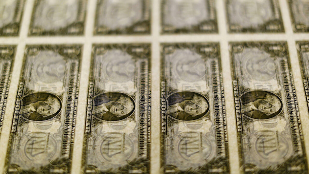 United States one dollar bills seen on a light table at the Bureau of Engraving and Printing in Washington United States one dollar bills are seen on a light table at the Bureau of Engraving and Printing in Washington November 14, 2014. REUTERS/Gary Cameron/File Photo GLOBAL BUSINESS WEEK AHEAD PACKAGE – SEARCH “BUSINESS WEEK AHEAD JUNE 13” FOR ALL IMAGES - RTX2FV2B