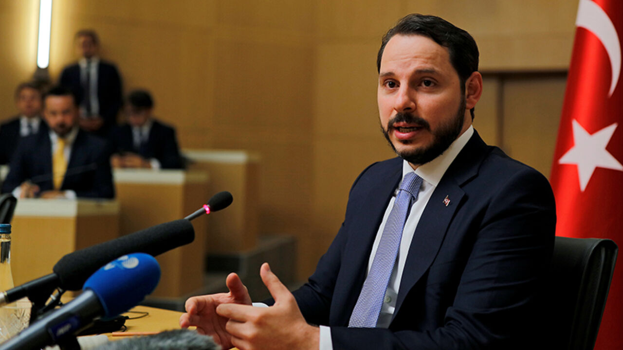 TURKEY-POLITICS/ Turkey's Energy Minister Berat Albayrak addresses the media in Ankara, Turkey July 27, 2016. REUTERS/Umit Bektas - RTSJWB9
