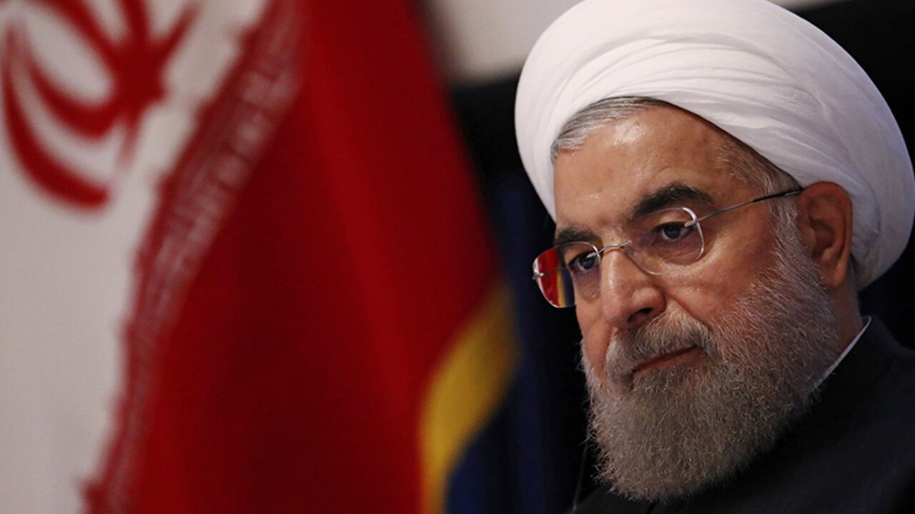 UN-ASSEMBLY/ Iranian president Hassan Rouhani takes part in a press conference near the United Nations General Assembly in the Manhattan borough of New York, U.S., September 22, 2016. REUTERS/Lucas Jackson - RTSP0V5