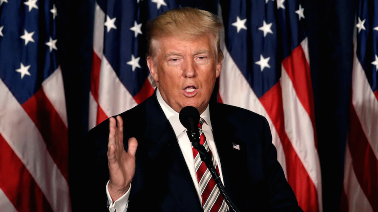 Republican presidential nominee Donald Trump speaks at the Union League of Philadelphia in Philadelphia Republican presidential nominee Donald Trump speaks at the Union League of Philadelphia in Philadelphia, Pennsylvania, U.S. September 7, 2016. REUTERS/Mike Segar - RTX2OJ0H