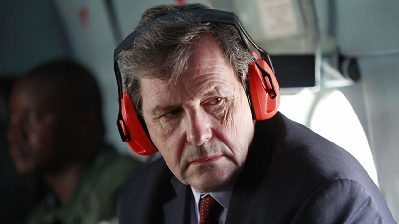 IVORY-COAST/ Alain Le Roy, under-secretary-general for Peacekeeping Operations at the United Nations, looks on in a helicopter during his visit at the Golf Hotel, headquarters of Alassane Ouattara, in Abidjan December 27, 2010, where a detachment of UNOCI peacekeepers provides security. An election meant to resolve Ivory Coast's decade-long political crisis has resulted in two rivals claiming the presidency, with incumbent Laurent Gbagbo defying world pressure to hand over to Ouattara. The standoff has killed more than