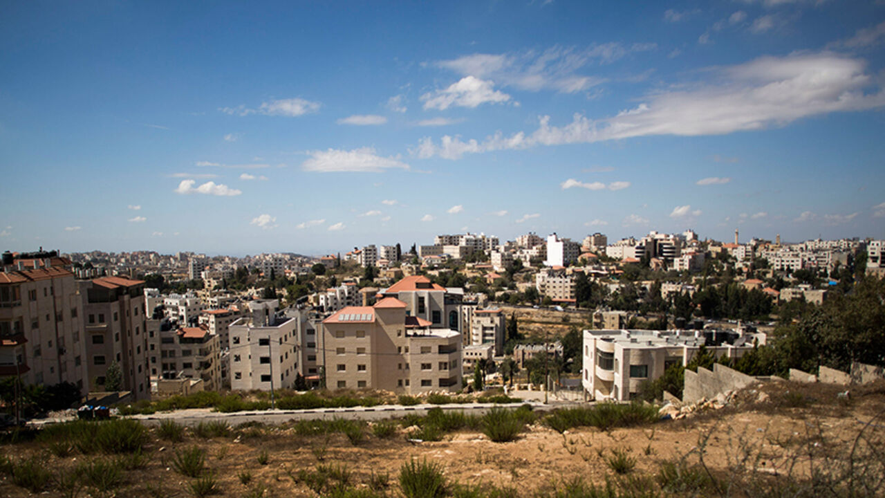 RAMALLAH, WEST-BANK - SEPTEMBER 23: A general view of the city of Ramallah on September 23, 2013 in Ramallah, West-Bank. The West Bank and Gaza Strip are inhabited by an estimated 3.33 million Palestinians who live in a region which has a long history as a crossroads for religion, culture, commerce and politics. (Photo by Ilia Yefimovich/Getty Images)