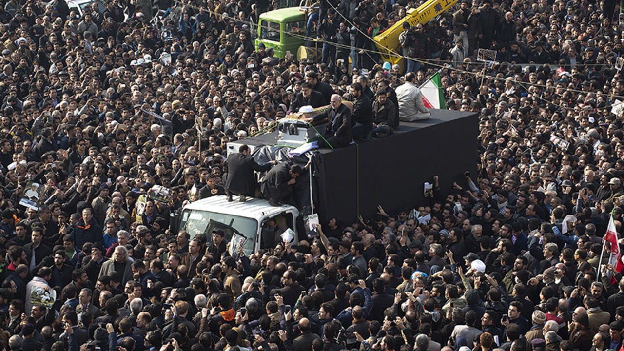 94011269 TEHRAN, IRAN - JANUARY 10: Mourners attend the funeral of former Iranian President Akbar Hashemi Rafsanjanii, January 10, 2017 in Tehran, Iran. Rafsanjani, who was 82, was a pivotal figure in the foundation of the Islamic republic in 1979, served as president from 1989 to 1997. After a long career in the ruling elite, where his moderate views were not always welcome, his cunning guided him through revolution, war and the country's turbulent politics. (Photo by Majid Saeedi/Getty Images)
