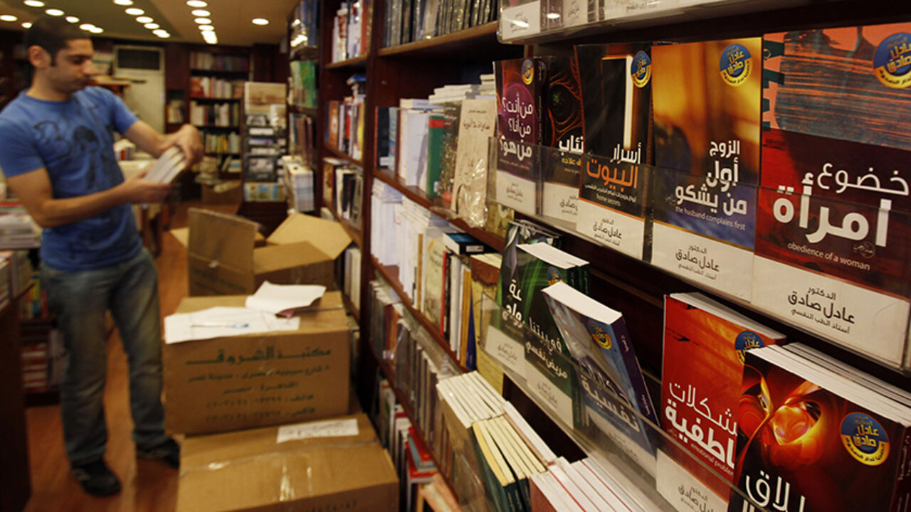 EGYPT SATIRE/ A man browses in a bookshop in downtown Cairo October 13, 2010. Poking fun at everything from the president's almost 30-year rule to the capital's frenetic traffic, satirical books are filling more shelf space in Egypt's bookshops and reflecting the frustrations of a young generation. Limited outlets for political expression, state crackdowns on organized dissent and a growing wealth gap in the Arab world's most populous state are fuelling demand for such literary satire, literary critics say. Picture taken