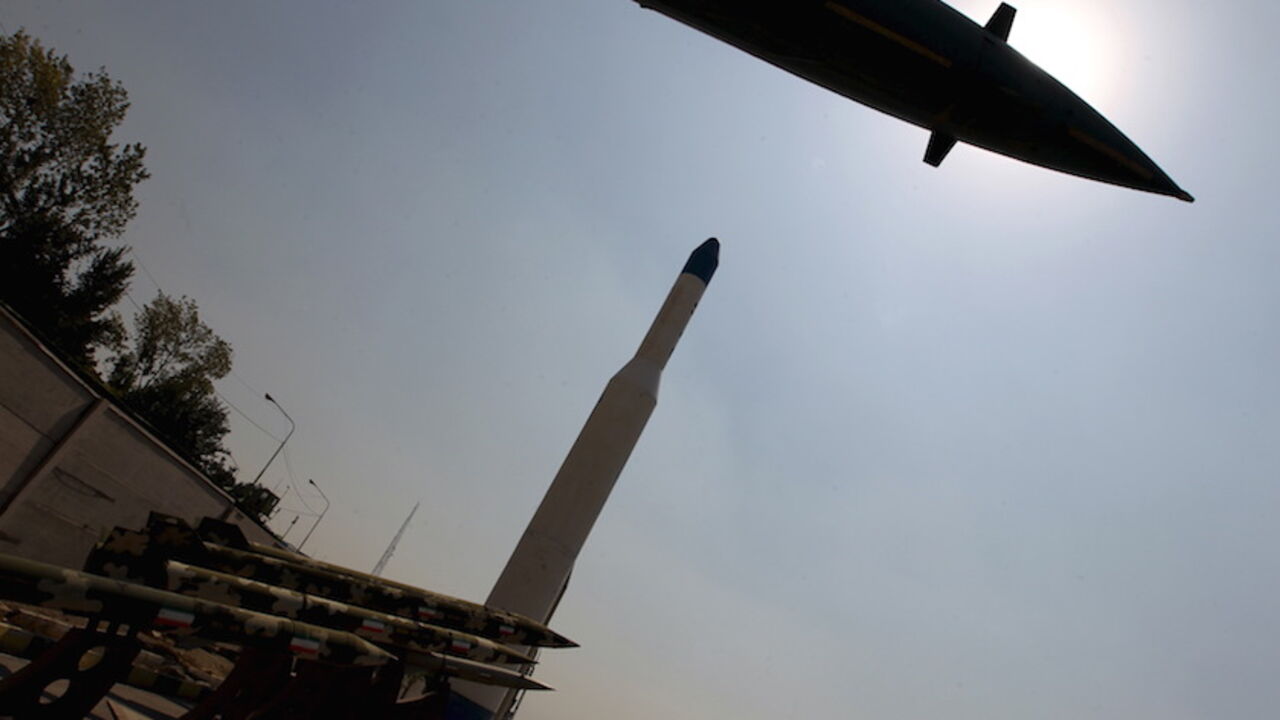 IRAN-MILITARY/ Iranian-made missiles are pictured at Holy Defence Museum in Tehran September 23, 2015. REUTERS/Raheb Homavandi/TIMAATTENTION EDITORS - THIS PICTURE WAS PROVIDED BY A THIRD PARTY. REUTERS IS UNABLE TO INDEPENDENTLY VERIFY THE AUTHENTICITY, CONTENT, LOCATION OR DATE OF THIS IMAGE. FOR EDITORIAL USE ONLY. NOT FOR SALE FOR MARKETING OR ADVERTISING CAMPAIGNS. NO THIRD PARTY SALES. NOT FOR USE BY REUTERS THIRD PARTY DISTRIBUTORS. THIS PICTURE IS DISTRIBUTED EXACTLY AS RECEIVED BY REUTERS, AS A SERVICE TO CLIENTS