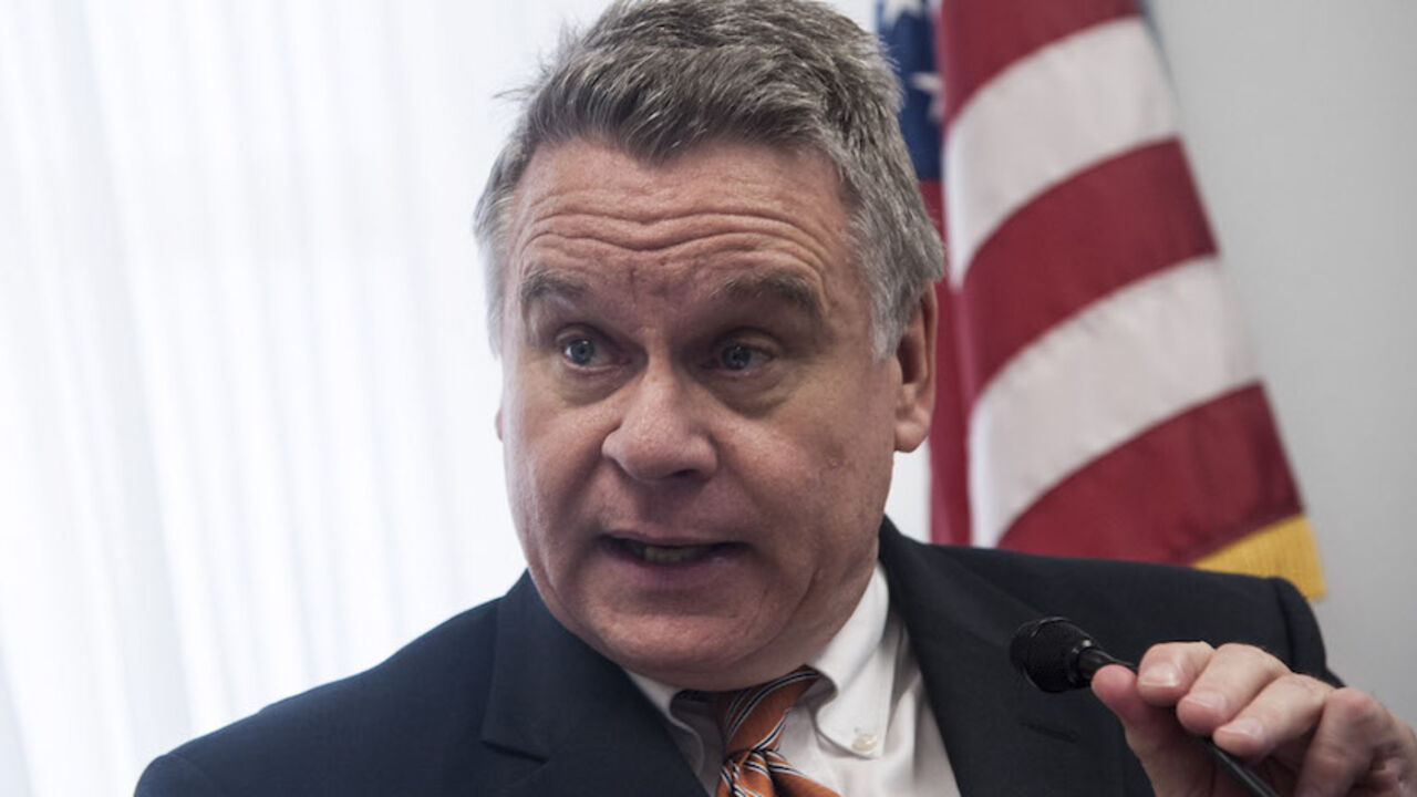 85948286 WASHINGTON, DC - JUNE 25: Representative Chris Smith(R-NJ) speaks during a Capitol Hill briefing to discuss "the silent suffering of American children and their left-behind parents who are victims of international parental child abduction" in the Cannon House Office Building on June 25, 2015 in Washington DC. (Photo by Kris Connor/ Getty Images)