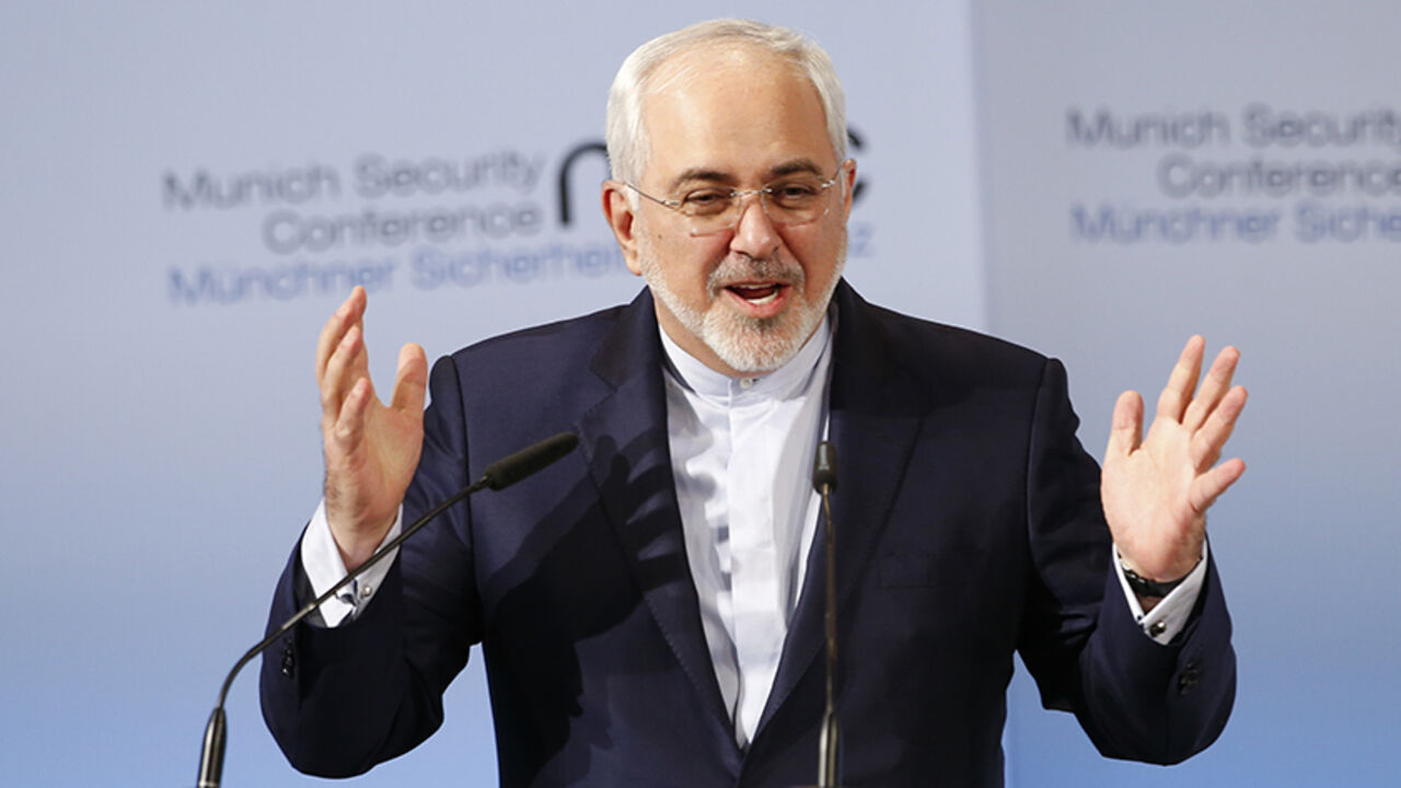 GERMANY-SECURITY/ Iranian Foreign Minister Mohammad Javad Zarif delivers his speech during the 53rd Munich Security Conference in Munich, Germany, February 19, 2017. REUTERS/Michaela Rehle - RTSZC11