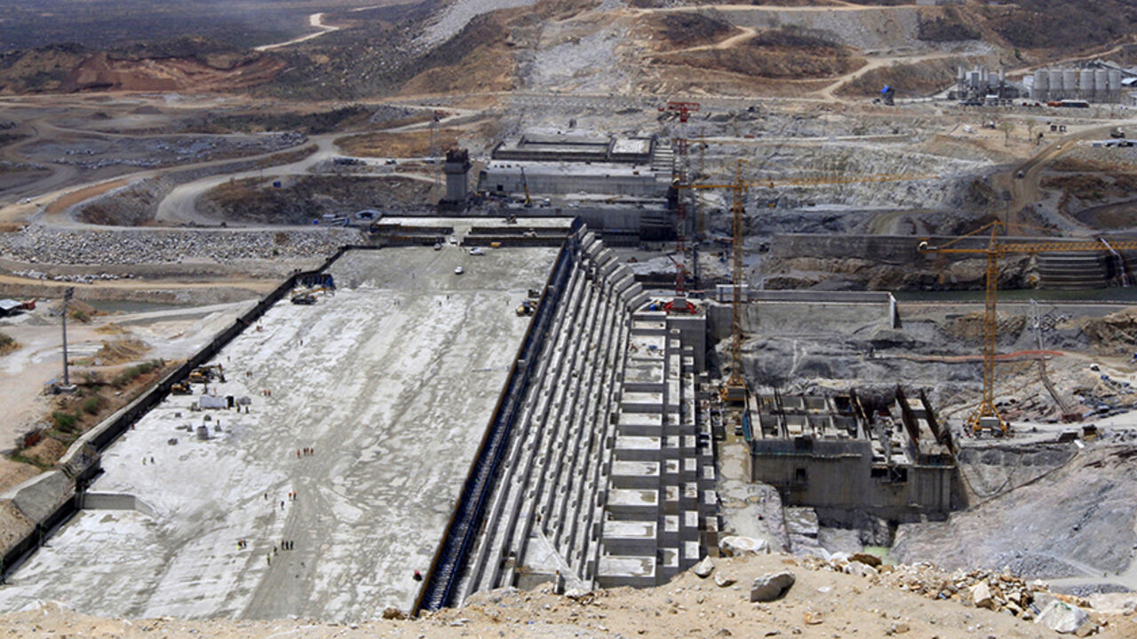 EMERGING-BONDS/DIASPORA Ethiopia's Grand Renaissance Dam seen under construction during a media tour in Benishangul Gumuz Region, Guba Woreda, Ethiopia, in this March 31, 2015 file photo. REUTERS/Tiksa Negeri/Files - RTX2AAWN