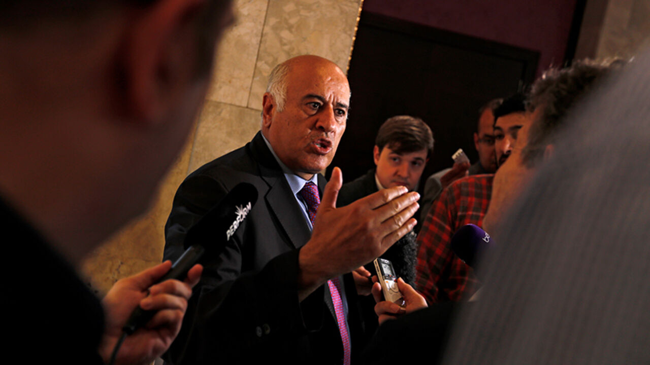 SOCCER-FIFA/ Palestinian Football Association (PFA) President Jibril Rajoub speaks to the media ahead of the 67th FIFA Congress in Manama, Bahrain May 9, 2017. REUTERS/Hamad I Mohammed - RTS15TON