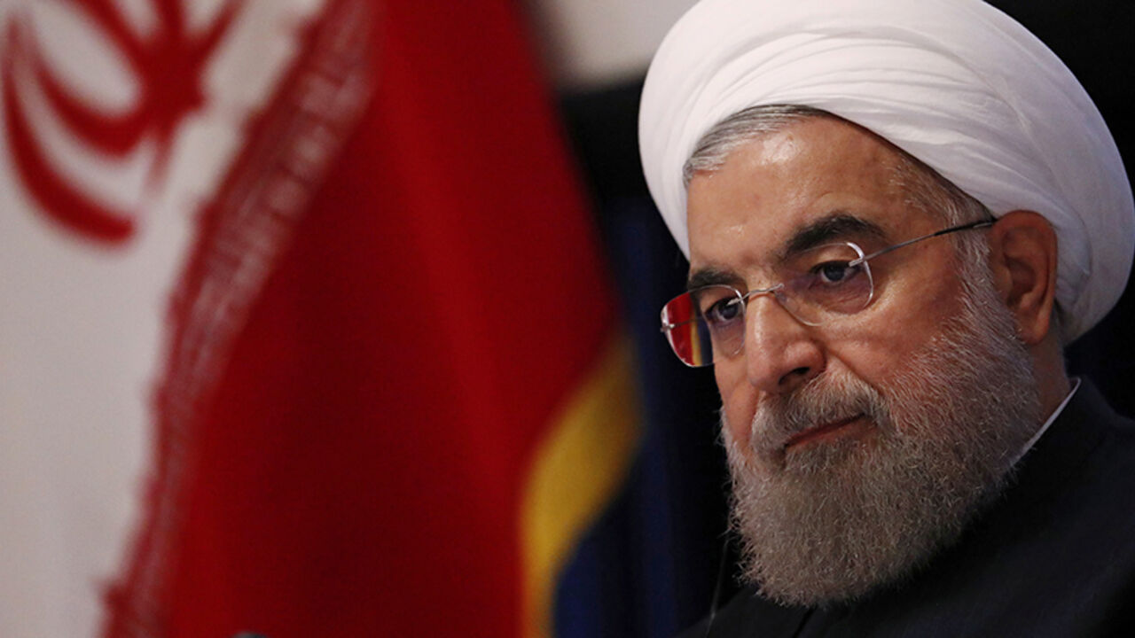 UN-ASSEMBLY/ Iranian president Hassan Rouhani takes part in a press conference near the United Nations General Assembly in the Manhattan borough of New York, U.S., September 22, 2016. REUTERS/Lucas Jackson - RTSP0V5
