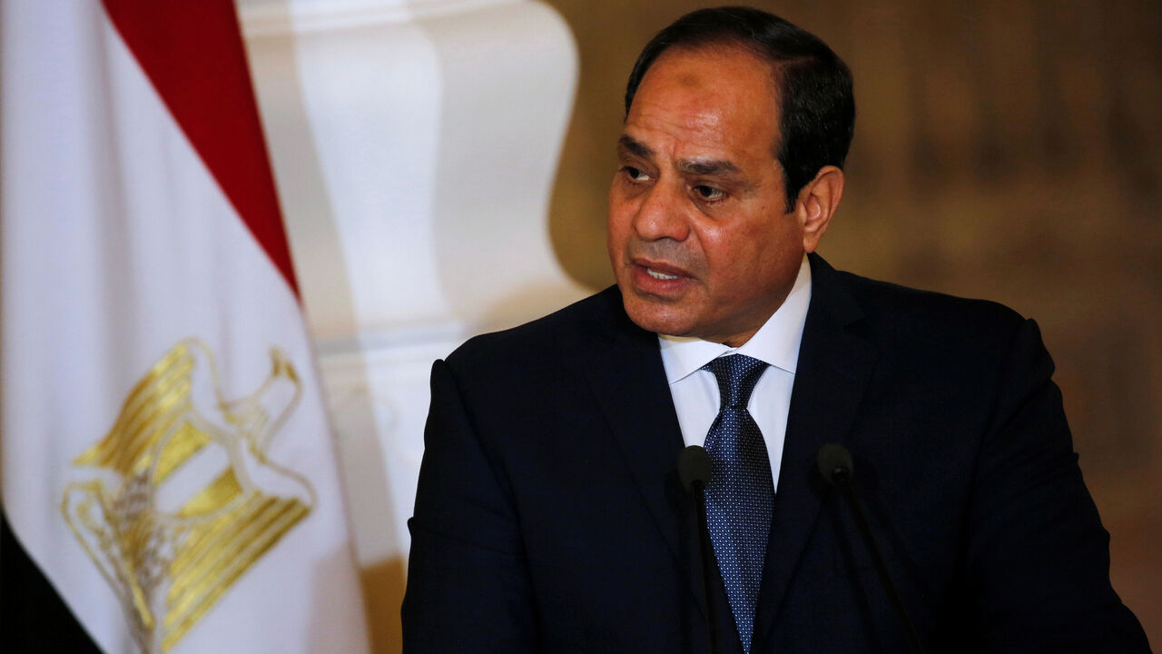 EGYPT-GERMANY/MERKEL Egypt's President Abdel Fattah al-Sisi speaks during a news conference with German Chancellor Angela Merkel (unseen) at the El-Thadiya presidential palace in Cairo, Egypt, March 2, 2017. REUTERS/Amr Abdallah Dalsh - RTS1162B
