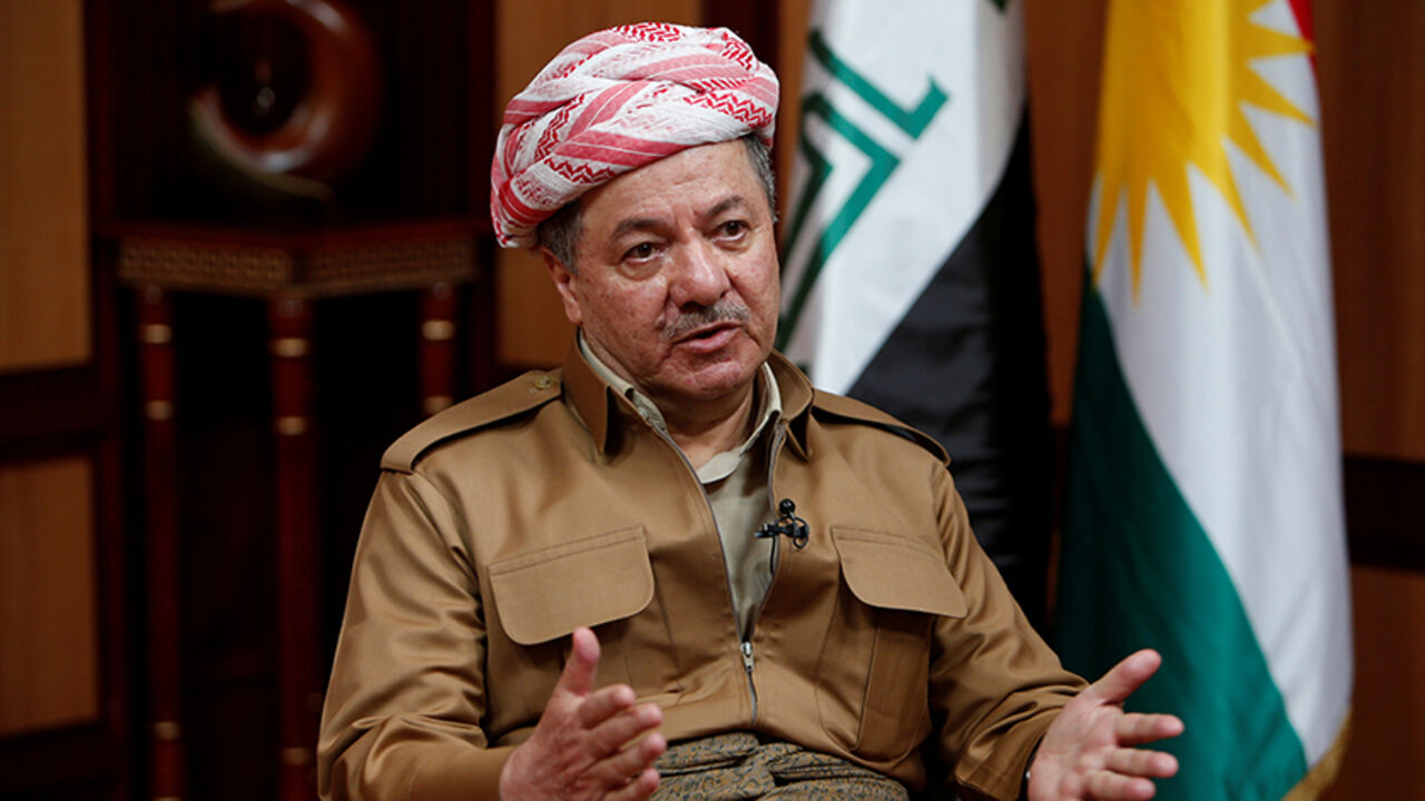 MIDEAST-CRISIS/IRAQ-KURDS Iraq's Kurdistan region's President Massoud Barzani speaks during an interview with Reuters in Erbil, Iraq July 6, 2017. REUTERS/Azad Lashkari - RTX3AAQA