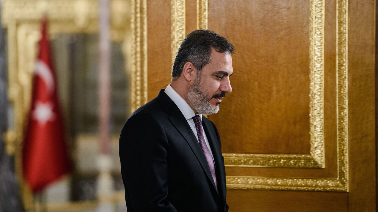 AFP_H10TC Head of Turkey's intelligence service, Hakan Fidan arrives for a press conference on October 10, 2016 in Istanbul.
Putin visits Turkey on October 10 for talks with counterpart Recep Tayyip Erdogan, pushing forward ambitious joint energy projects as the two sides try to overcome a crisis in ties. / AFP / OZAN KOSE (Photo credit should read OZAN KOSE/AFP/Getty Images)