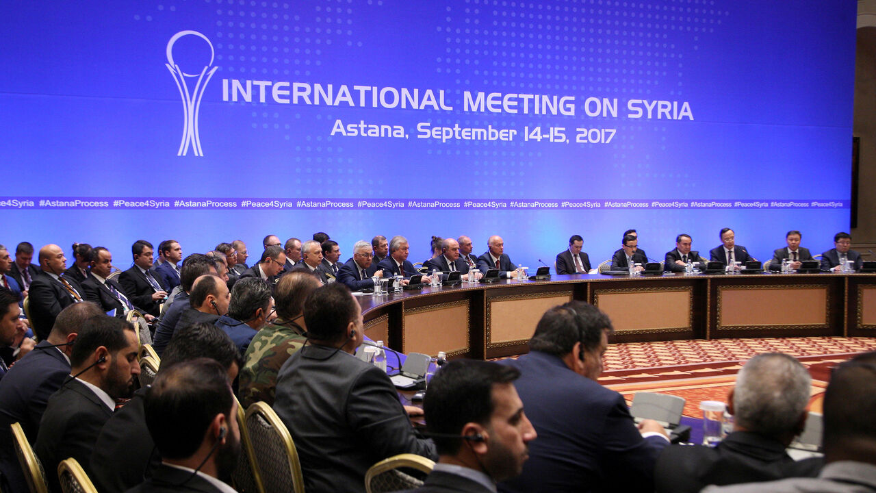 MIDEAST-CRISIS/SYRIA Participants attend the round of Syria peace talks in Astana, Kazakhstan September 15, 2017. REUTERS/Mukhtar Kholdorbekov - RC18D4821F20