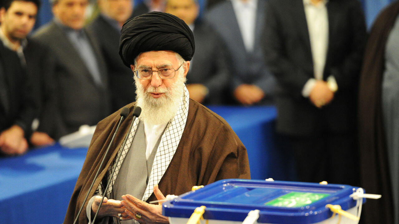 89474294 TEHRAN, IRAN - FEBRUARY 26: Iran's Supreme Leader Ayatollah Seyyed Ali Khamenei casts the first ballot in key elections for Parliament and the Assembly of Experts in Tehran, Iran, on February 26, 2016. Mr. Khamenei called on Iranians to vote en masse to "ruin the hopes of the enemies." The vote is essentially a referendum on the agenda of centrist President Hassan Rouhani, whose allies are trying to ease the grip of hardliners over many levers of government. (Photo by Scott Peterson/Getty Images)