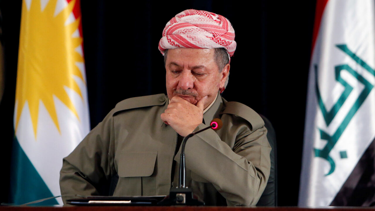 MIDEAST-CRISIS/KURDS-REFERENDUM Iraqi Kurdish president Masoud Barzani speaks during a news conference in Erbil, Iraq September 24, 2017. REUTERS/Azad Lashkari - RC1D18E25910