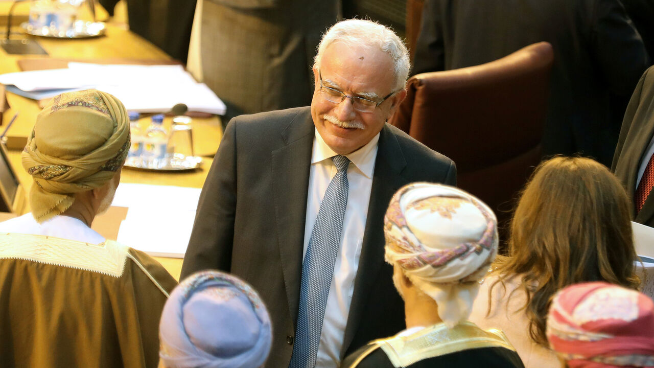 Palestinian National Authority Minister of Foreign Affairs Riyad Al Maliki attends the Arab League foreign ministers emergency meeting on Trump's decision to recognise Jerusalem as the capital of Israel, in Cairo, Egypt December 9, 2017. REUTERS/Mohamed Abd El Ghany - RC1282D2C5B0