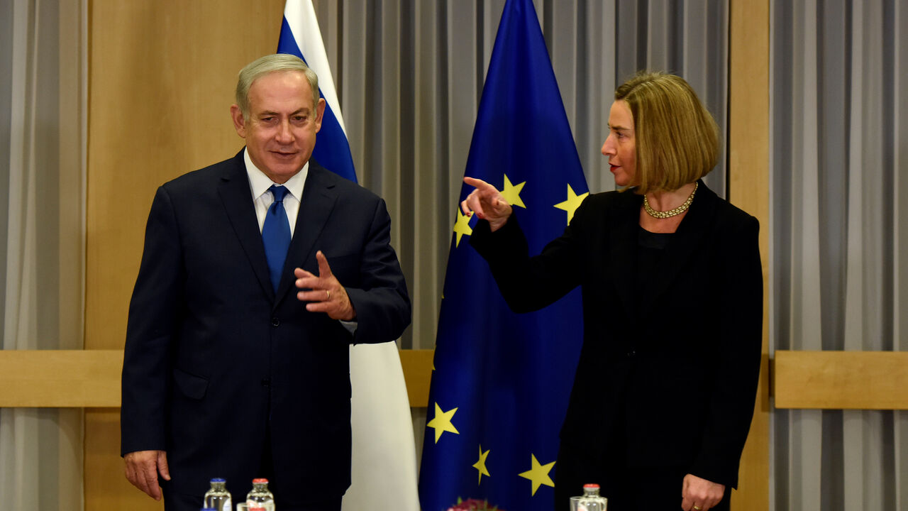 USA-TRUMP/ISRAEL-EU EU foreign policy chief Federica Mogherini meets with Israeli Prime Minister Benjamin Netanyahu at the European Council headquarters in Brussels, Belgium December 11, 2017. REUTERS/Eric Vidal - RC15BF174880