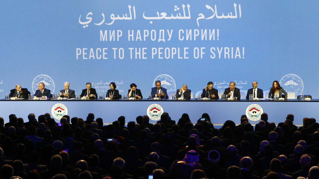 MIDEAST-CRISIS/SYRIA-CONGRESS Participants attend a session of the Syrian Congress of National Dialogue in the Black Sea resort of Sochi, Russia January 30, 2018. REUTERS/Sergei Karpukhin - HP1EE1U11DHOT