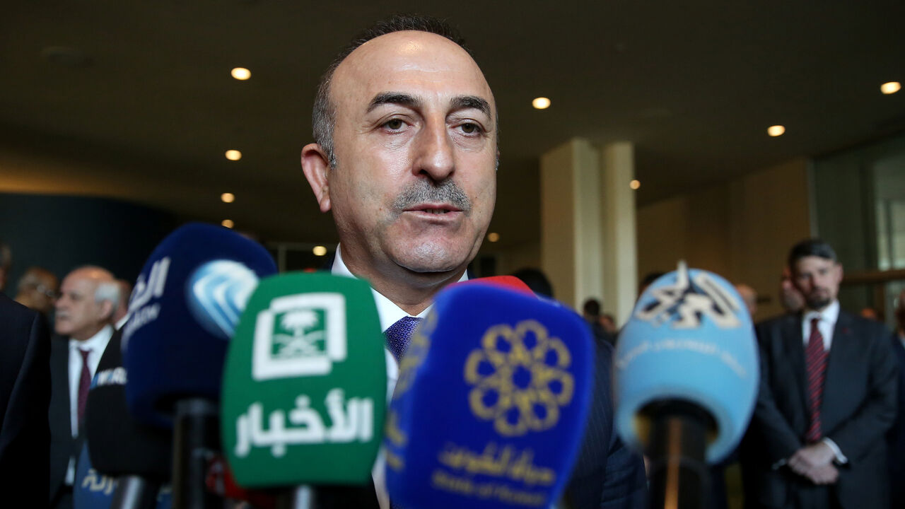 USA-TRUMP/ISRAEL-UN Turkish Foreign Minister Mevlut Cavusoglu speaks to the press after the United Nations General Assembly emergency special session on U.S. President Donald Trump's decision to recognize Jerusalem as Israel's capital in Manhattan, New York, U.S., December 21, 2017. REUTERS/Amr Alfiky - RC197961DCE0