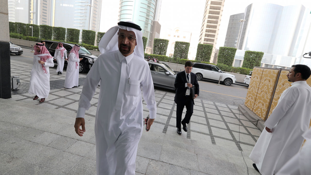 Saudi Energy Minister Khalid al-Falih arrives to attend the Saudi-US CEO Forum 2017, ahead of the arrival of the U.S. President Donald Trump, in Riyadh, Saudi Arabia May 20, 2017. REUTERS/Hamad I Mohammed - RC15167D9800