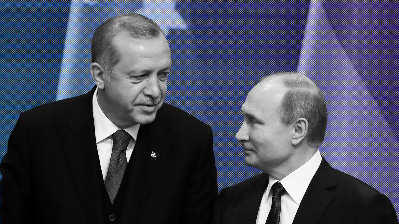 MIDEAST-CRISIS/SYRIA-TURKEY Presidents Tayyip Erdogan of Turkey and Vladimir Putin of Russia hold a joint news conference after their meeting in Ankara, Turkey April 4, 2018. REUTERS/Umit Bektas - RC11505E54F0