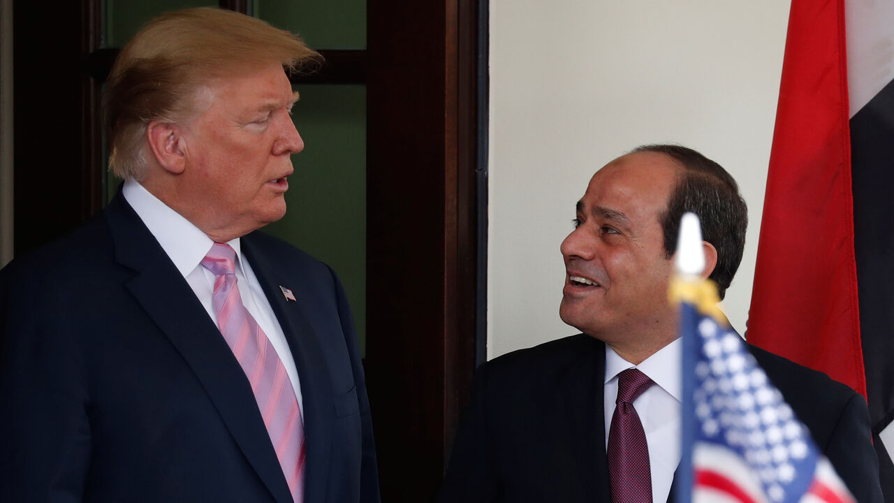 USA-EGYPT/ U.S. President Donald Trump welcomes Egypt's President Abdel Fattah Al Sisi to the White House in Washington, U.S., April 9, 2019. REUTERS/Carlos Barria - RC140C4345C0